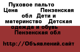 Пуховое пальто Nels › Цена ­ 4 500 - Пензенская обл. Дети и материнство » Детская одежда и обувь   . Пензенская обл.